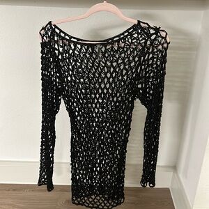 Forever 21 Long Sleeve Crochet Coverup